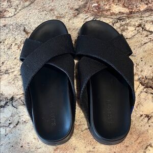 Rothy's Black Crisscross Slide Sandals